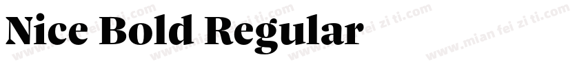 Nice Bold Regular字体转换